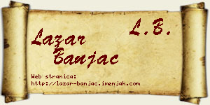 Lazar Banjac vizit kartica